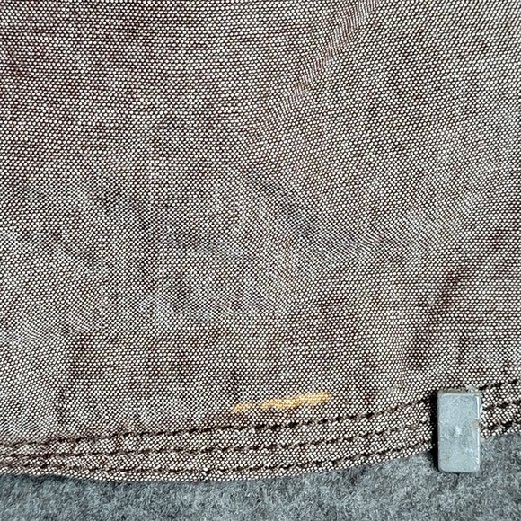 Vintage Marithe Francois Girbaud Mens L Brown Button Shirt Roll Tab Long Sleeve - Picture 13 of 13